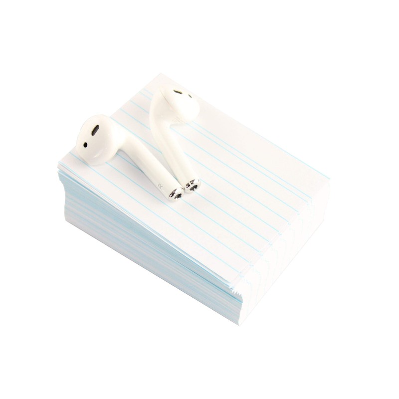 Landre 100420216 Index Cards Ruled on, A8, Pack of 200,