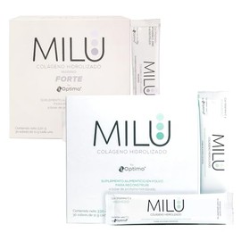 MILU  Kit de 1 Colágeno Hidrolizado con Magnesio y Vitamina C en Polvo con 330g en 30 sobres  1 Colágeno Hidrolizado Marino Forte en polvo con 330gr  