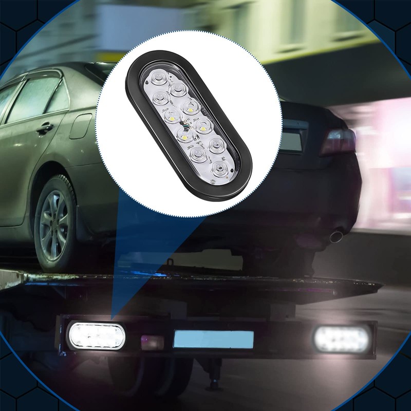 Yexiya 12 Pack Oval LED Trailer Light Kit - 10