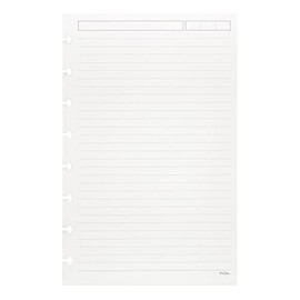 TUL Custom Note-Taking System Discbound Refill Pages, 5.5" x 8.5" Junior Size, Narrow Ruled, 100 Pages (50 Sheets) White