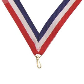 10 x Red/white/blue medal ribbons(mr1)