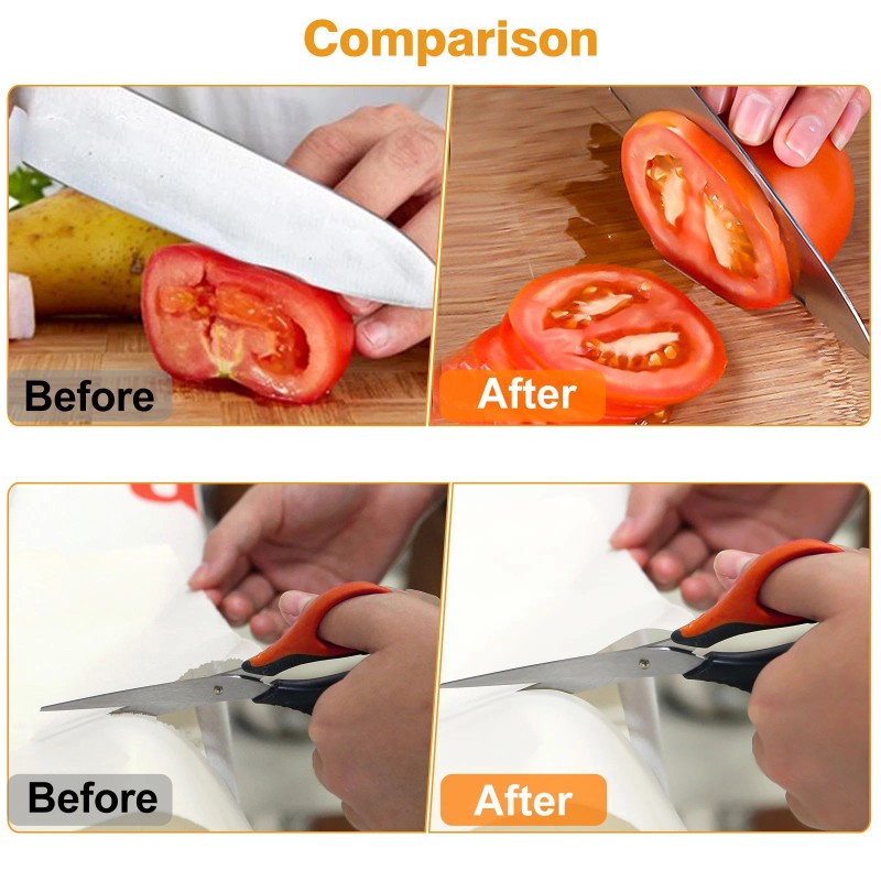 iBrookAuction 5Pcs Diamond Sharpening Stone Set Honeycomb Surface Whetstone 200-1200