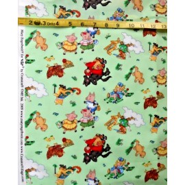 Cranston FABRIC - MARY ENGELBREIT FOR V.I.P CRANSTON - CHILDREN'S STORIES - 1.5 YDS - NEW