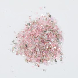 Irregular Crushed Diamonds Nail Rhinestones Colorful Crystal Gravel Stones Nail Gems and Charms Mini Beads Pearl for Nails 3D Nail Charms Nail Jewels for Nail Art Supplies Nail Decorations (Pink)