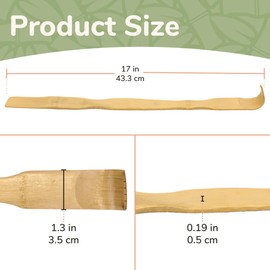 BambooMN 17 Inch Bamboo Wooden Back Scratchers Shoe Horn for Itchy Stress Relief, 200 Units