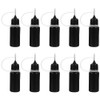 GLEAVI 10pcs Black Glue Bottle 30ml Squeeze Bottles Glue Applicator