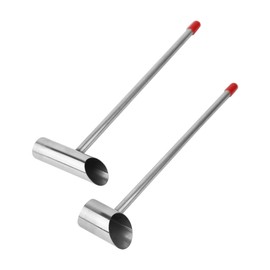 Zorqon Long Handle Large Caliber Marshmallow Machine Spoon, Stainless Steel Sugar Spoon, Cotton Candy Machine Spare Parts