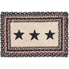 VHC Brands Primitive Colonial Star Table Placemat, Tan Black Red,