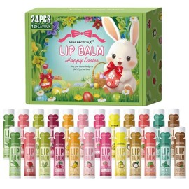 24개 상자 립밤 세트 보습 광택 파티 용품 건조한 여성 선물 부활절 입술에 24-Box Lip Balm Set Moisturizing Gloss Party Supplies Dry Women Gift Easter Lips [Lip Balm Set]
