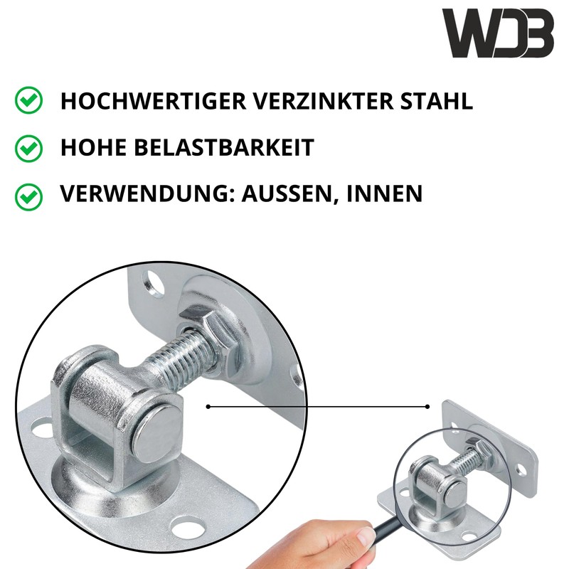 WDB - Heavy Duty Hinges - Gate Hinge with Double-Sided