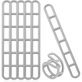 Pack of 12 Plastic Tensioning Elements, 6-Hole Rope Tensioner, Camping Guy Ladder, Tarpaulin Tensioner, Tent Awning Ladder for Tensioning, Guy Ladder, Rubber Tensioner for Tents, Awnings, Canopies