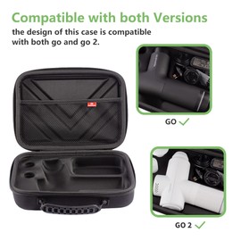 BUBM Funda de transporte compatible con Hypervolt Go 2/Hypervolt Go organizador de almacenamiento de viaje, bolsa rígida para Hyperice Hypervolt GO and Go 2 dispositivo de pistola de masaje