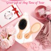 2Pcs Travel/Mini Hair Brush Boar Bristle Hairbrush for Girls Boys