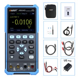 OWON 3 in 1 HDS242S Handheld Digital Oscilloscope with Wareform Generator Function 40MHz 2 Channels Digital True-RMS Multimeter (Owon HDS242S)