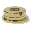 Electric guitar input jack socket plate in gold round telecaster