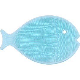 Innobaby Bathin Smart Silicone Cradle Cap Brush for Baby, Essential for Dry Skin & Eczema, Silicone Scrubber & Gentle Exfoliator with Suction Handle, Quick Dry Food Grade Silicone, Blue