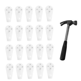 WHAMVOX Home Organization Hooks Set of 4 Cross-Stitch Wall Clock Flower Pot Picture Frame Hooks Easy Install Remove