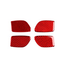 Red Anti-Scratch Real Carbon Fiber Compatible with Nissan Sylphy Sentra 2016 2017 2018 2019 Car Accessories Decal Interior Door Handle Bowl Inner Door Bowl Cover Interior Trim Sticker 4pcs