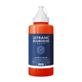 Lefranc Bourgeois 300402 Fine Acrylic Paint - Orange, 750 ml Bottle, Creamy Water-Based Acrylic Paint, Quick Drying, Non-fading, Waterproof