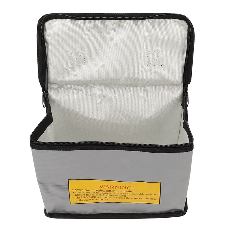 3Pcs Lipo Battery Safe Bag Fireproof Explosionproof Large Capacity Storage