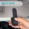 Visonx Sunglass Holder for Car Visor Clip, Magnetic Leather Eyeglass
