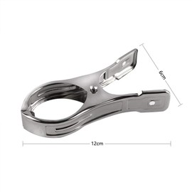 Vicloon Pack of 12 Stainless Steel Beach Towel Clips Large Clothes Pegs for Daily Laundry, Beach Towel, Bath Towel, Bed Linen and Thick Clothing (12 Pieces)