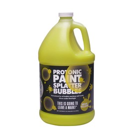 Protonic Paint Splatter Bubbles - 1 Gallon | Neon Paint Bubbles | Glow under UV/blacklight | Paint and Glow Parties (Neon Yellow)