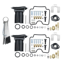 Vkinman 2Pcs Carburetor Repair Kits, Motorcycle Carburetor Repair Kit with Throttle Valve, Replacement for Yamaha V-Star XVS1100 DragStar XVS1100 1999-2011