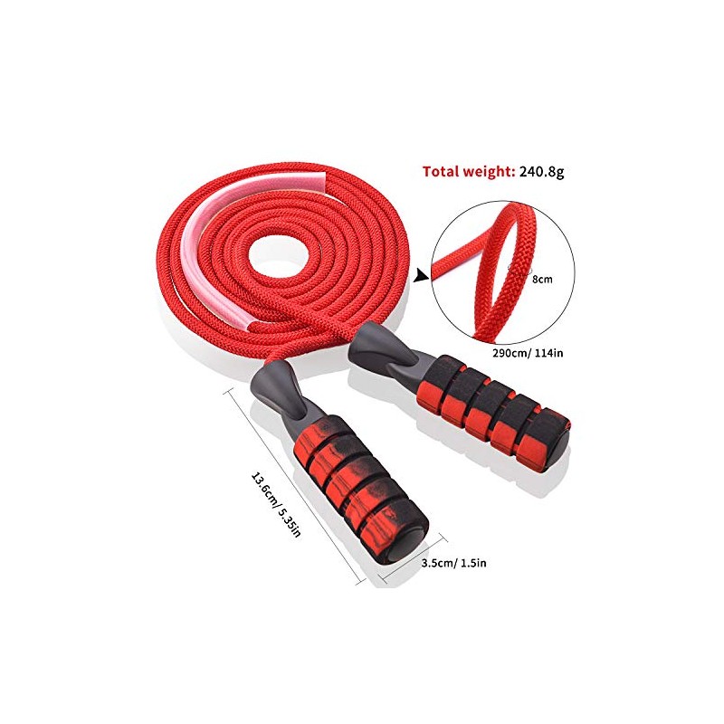 Jump rope, Professional Weighted Jump rope workout, Adjustable Tangle-Free with