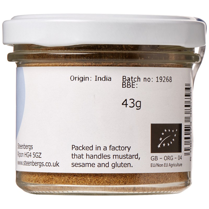 Steenbergs Organic Ground Coriander Standard Jar 43g