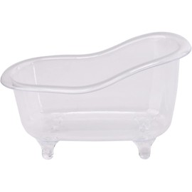 Clear Mini Bathtub Sundries Storage Box Jewelry Storage Box Makeup Organizer Container Desktop Storage, Makeup Holder, and