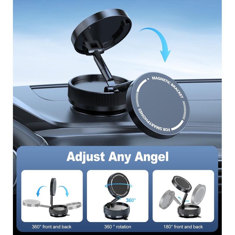 Magnetic Car Phone Holder (Space Black)
