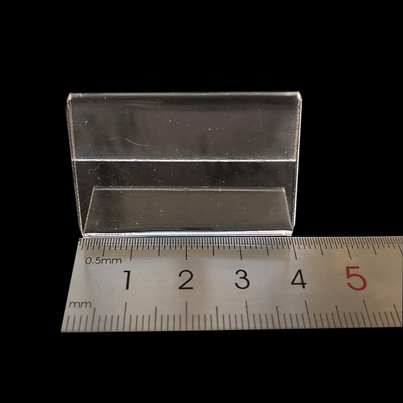JIHUOO 15 Pcs 2 x 4cm Clear Acrylic Card Display