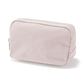 MUJI 84475849 Wrinkle Nylon Pouch with Large Opening Pouch, Pink, L 7.1 x 4.5 x 2.8 inches (18 x 11.5 x 7 cm)
