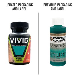 CC Concrete Coatings Vivid Acid Stain for Concrete | Turquoise | 4 oz Tester