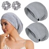2PCS Large Sleep Cap Bonnet for Sleeping Black Women, Adjustable