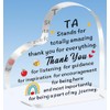 TTOVEN Teaching Assistant Gifts TA Teacher Plaque Appreciation Acrylic Plaque