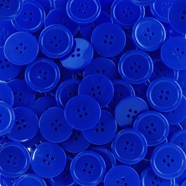 Super Z Outlet 100 Pack 1 Inch Buttons Flatback Sewing Colored for Arts & Crafts, Fashion Clothing, DIY Projects (Blue)
