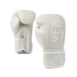 Venum Unisex Adult Elite Boxing Gloves, White/Off-White, 16 Oz US