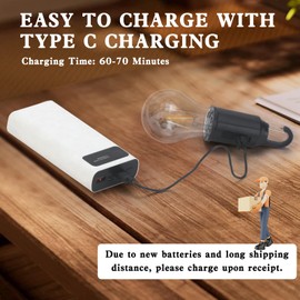 BRIGHFIVEY Camping Essentials Rechargeable Lantern Gear, Waterproof Camping Accessories Lights Teardrop Top Lamp 3 Light Modes, Flashlights for Camping Lanterns for Power Outages Touch Switch, 1 Pack