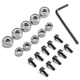 Yueqing Zhongji Router Bit Bearings Router Bit Bearings Replacement Set Top Bearing Replacement Kit | Inner Dia. 3/16” & Overall Dia. 1/2”，3/8” Router Bit Bearing Sets 10Pcs