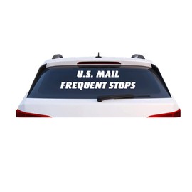 U.S. Mail Frequent Stops Windshield Banner Car Truck SUV Van Window Decal Sticker Rural Carrier (22" Length)