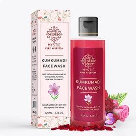 Mystic Pure Ayurveda Kumkumadi Ayurvedic Face Wash for Skin Brightening & Improving Skin Tone- SLS & Paraben Free Face Wash- 100ml