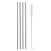 LEBRUN® Set of 5 Stainless Steel Drinking Straws, Reusable, with