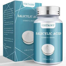 Polvo de ácido salicílico (4,58 oz130 g), ingredientes originales de grado cosmético ultrapuro sin aditivos                                           