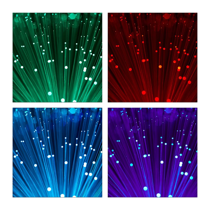 Relaxdays Fibreglass Lamp, Flowing Colour Changing, LED Retro Lamp, Mood