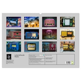 Joy of Life Radio Wall Calendar 2025 DIN A2 Landscape CALVENDO Monthly Calendar