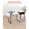 Adjustable Steel Leg Sewing Machine Table Foldable Side Shelf Multipurpose