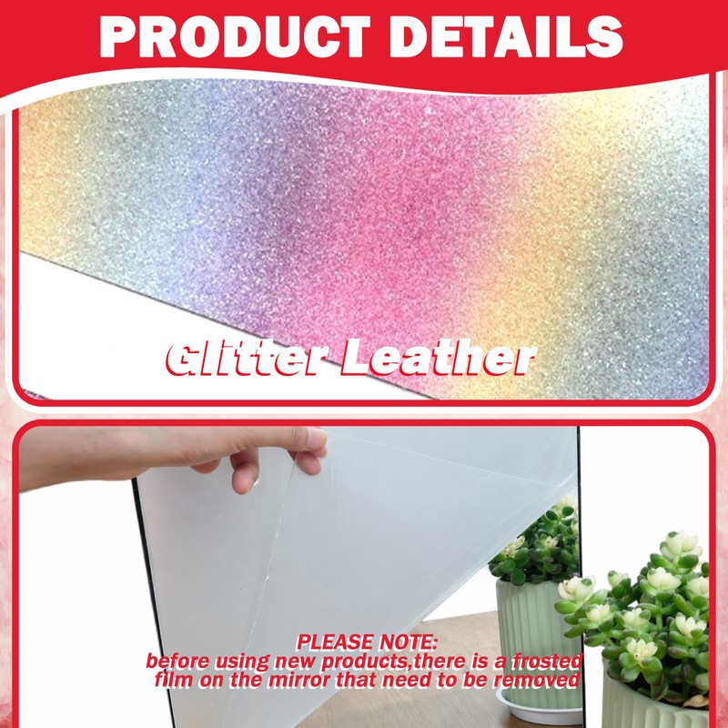 MEPIG Foldable Acrylic Full Length Mirror with Handle, Colorful, Four-Fold