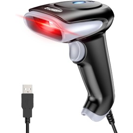Eyoyo 2D USB Barcode Scanner: Handheld Wired QR Code Scanner for Computer Laptop POS PC, Fast Automatic 1D UPC Screen & Printed Bar Code Reader for Library, Retail Store, Book, Warehouse Inventory